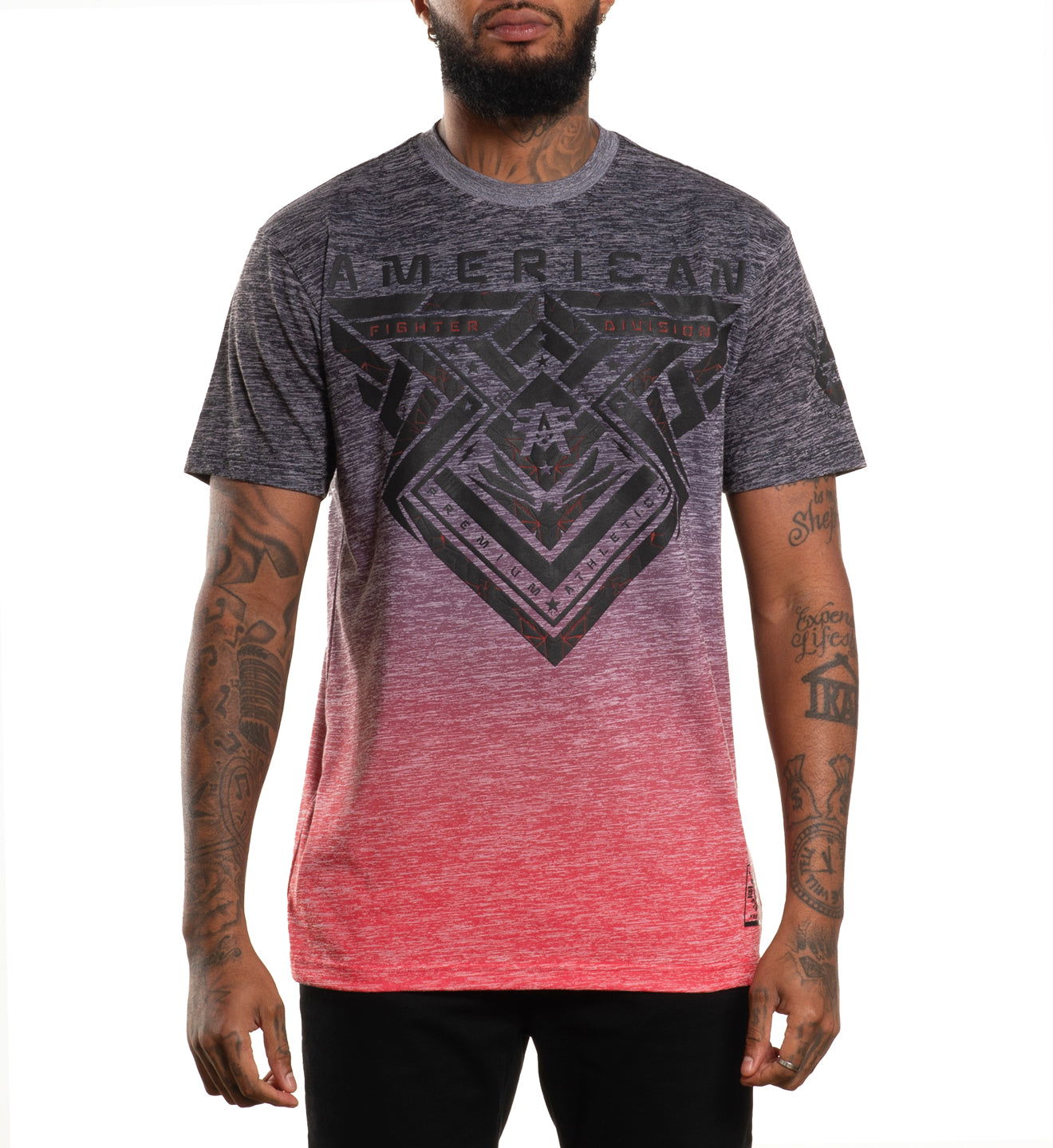 T-shirt Manches Longues American Fighter - Taille Large, Rouge (Neuf Avec étiquettes)