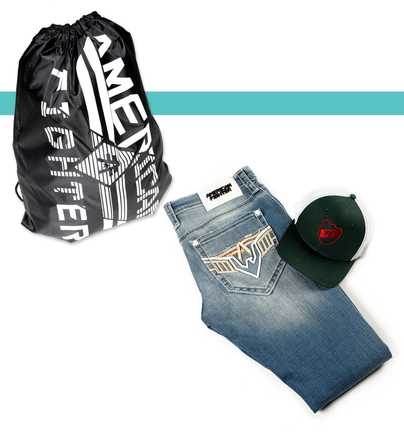 Men's Bundle Pack - 1 Denim + 1 Hat - American Fighter