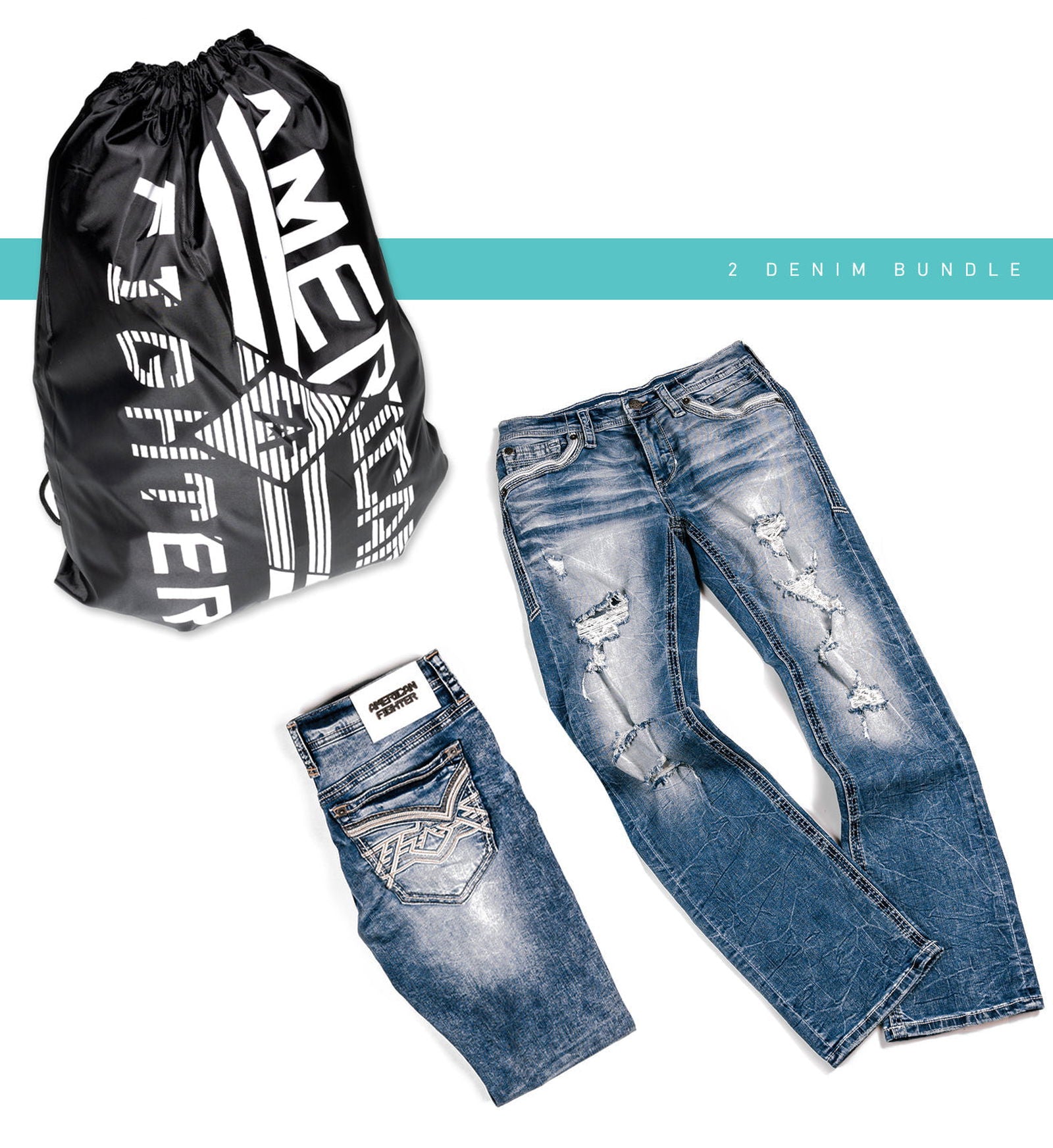 Men's Bundle Pack - 2 Denim Jeans - American Fighter